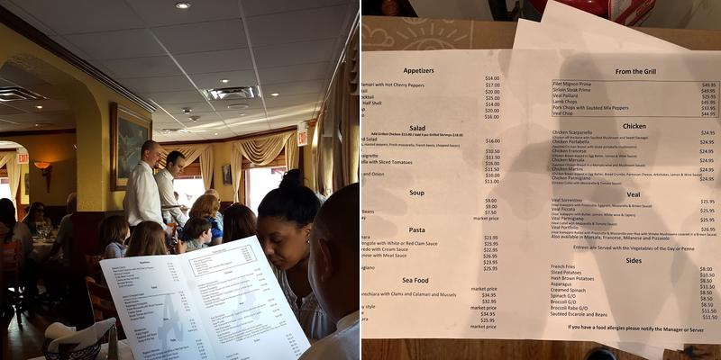 Alex's Bar and Grille Menu