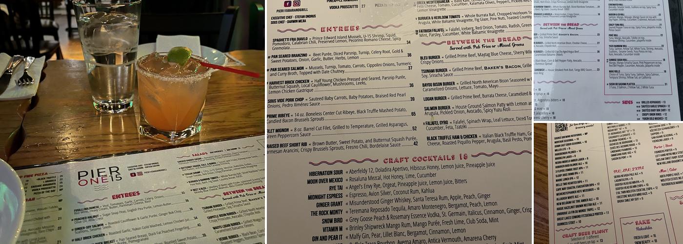 Pier 115 Menu