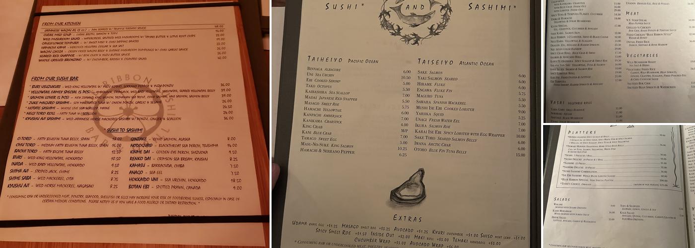 Blue Ribbon Sushi Bar & Grill - Columbus Circle Menu