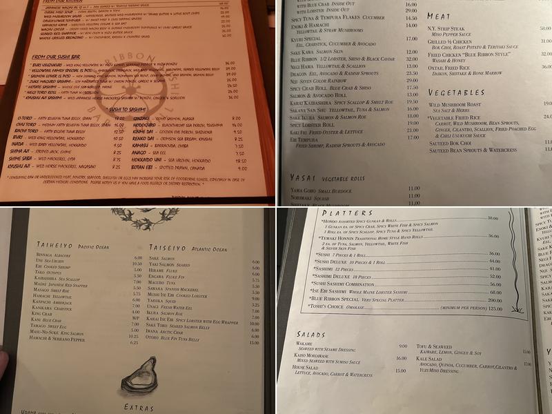 Blue Ribbon Sushi Bar & Grill - Columbus Circle Menu