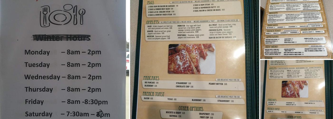 Emmy Lou's Café Menu