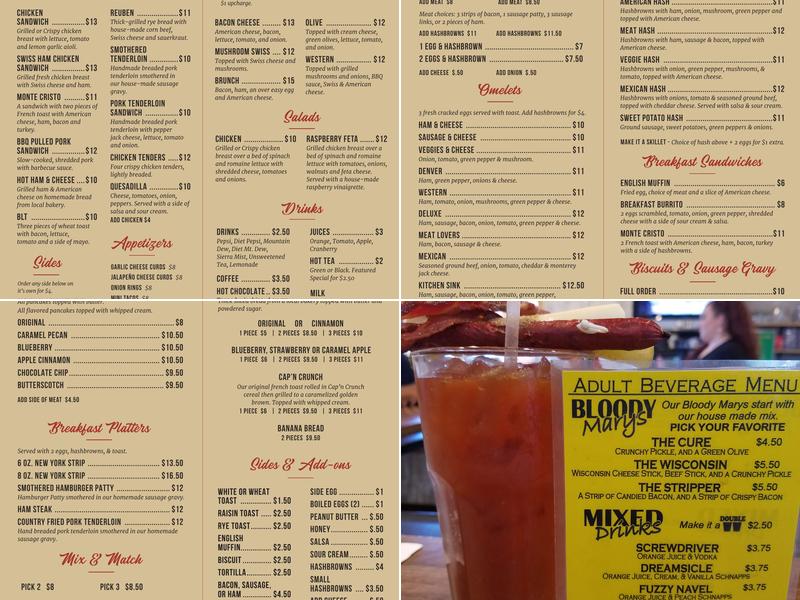 Millie’s Diner Menu