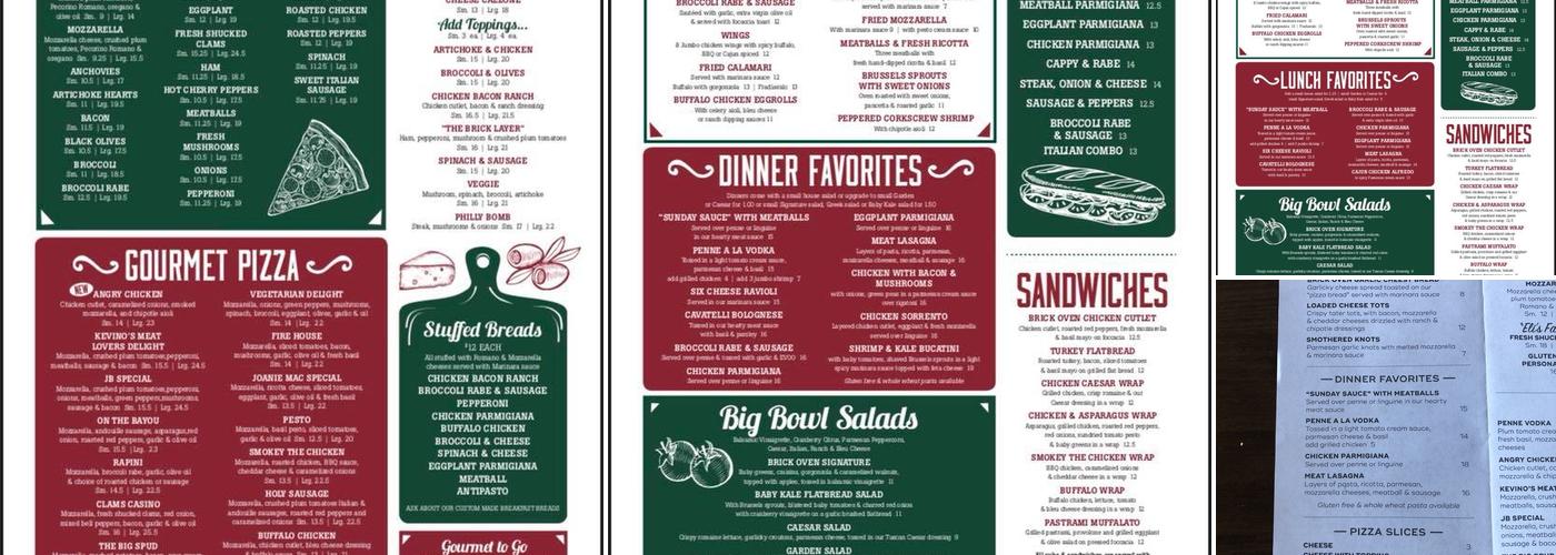 Eli's Brick Oven Pizza Menu