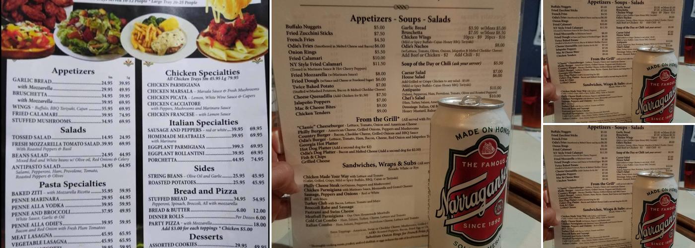 Odie's Place Menu