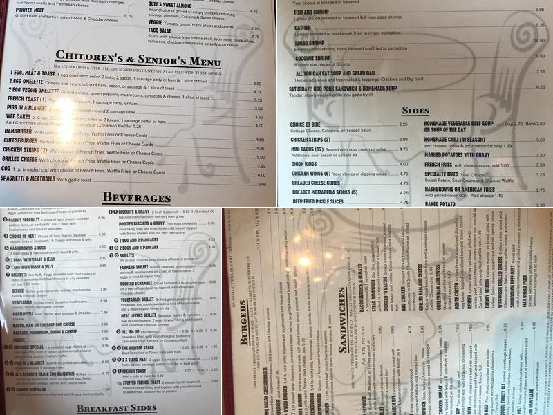Pointer Cafe Menu