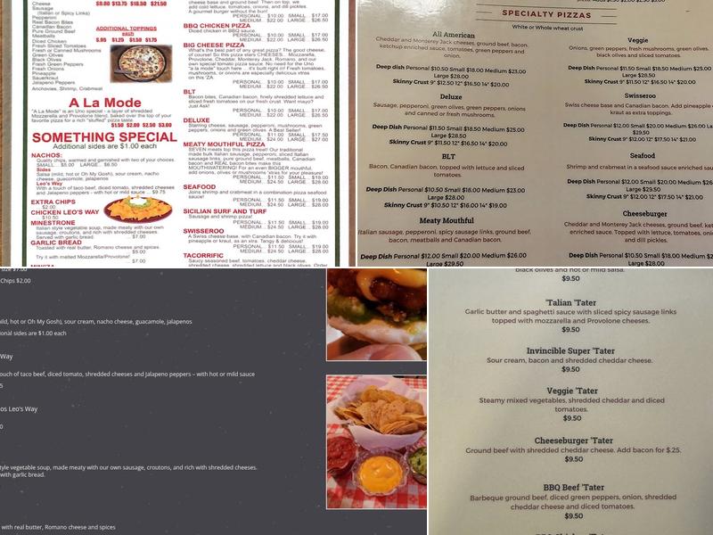 Pizzeria Uno Menu