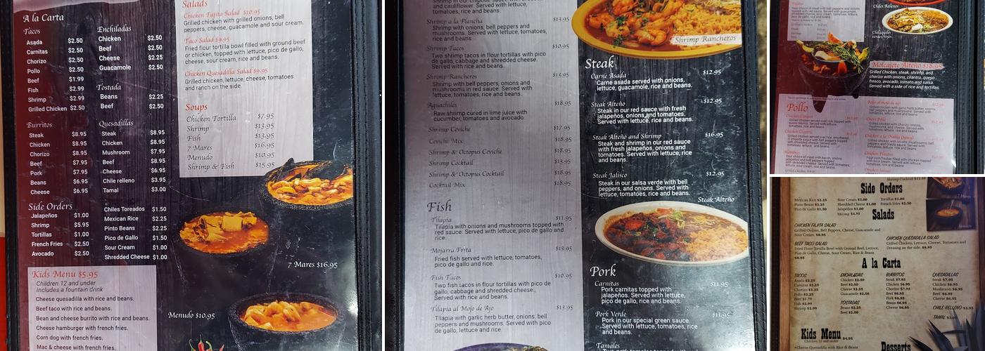 El Alteño Mexican Grill Menu