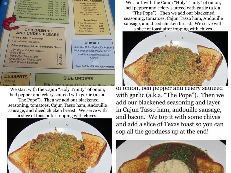 The Hook Catfish Restaurant Menu