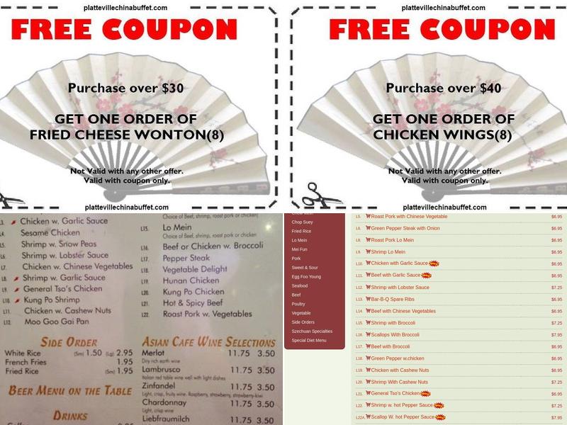 China Buffet Menu