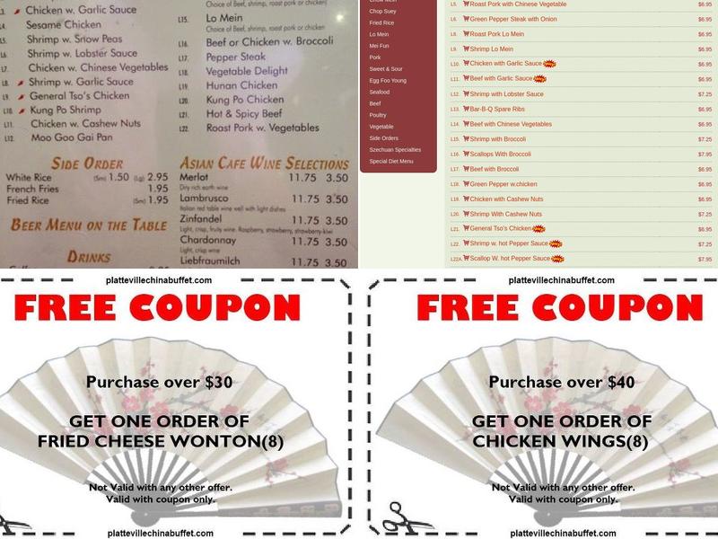 China Buffet Menu