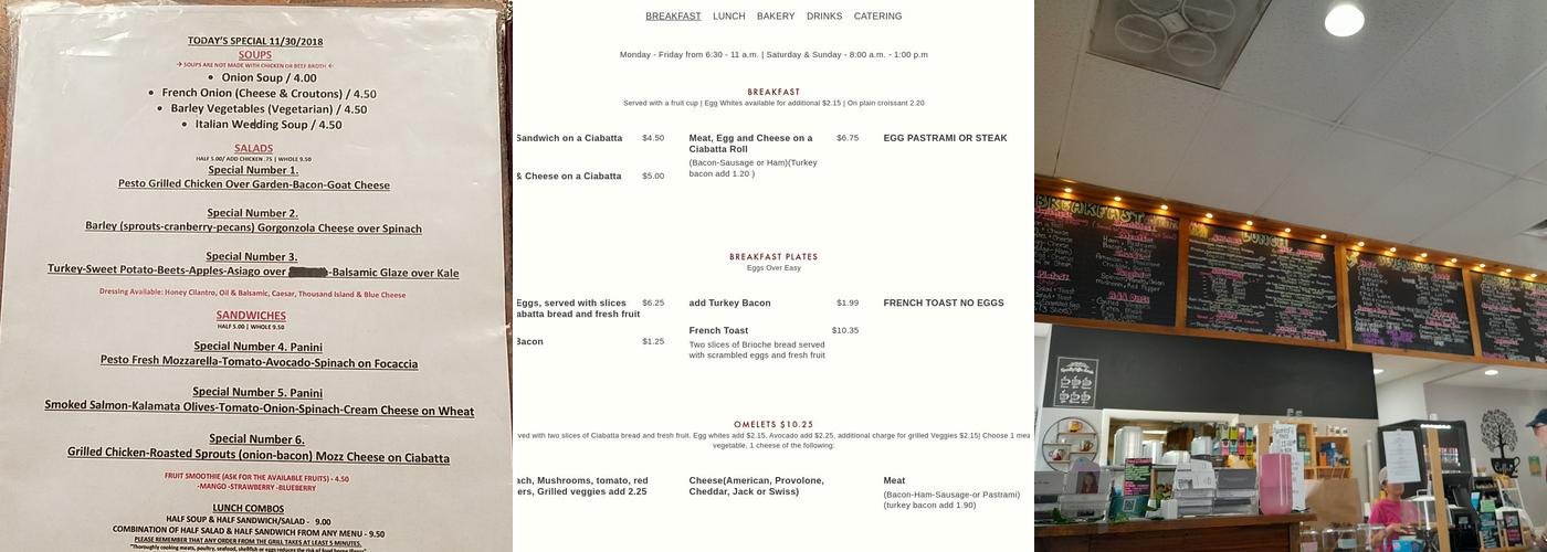 Bread & Chocolate Menu