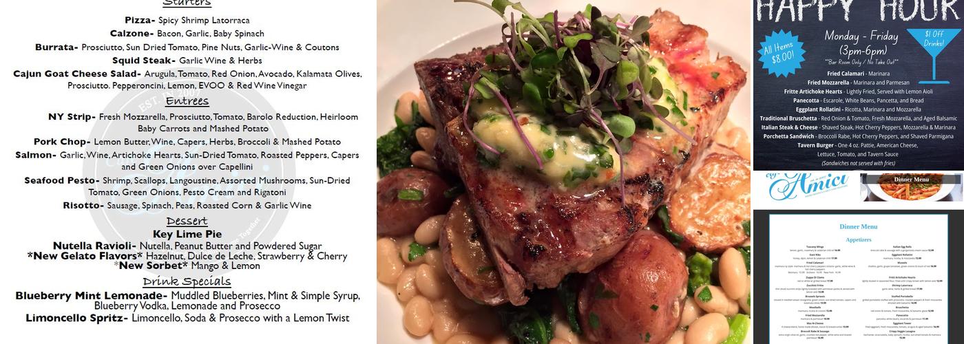 Cafe Amici Menu