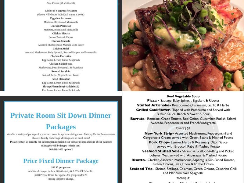 Cafe Amici Menu