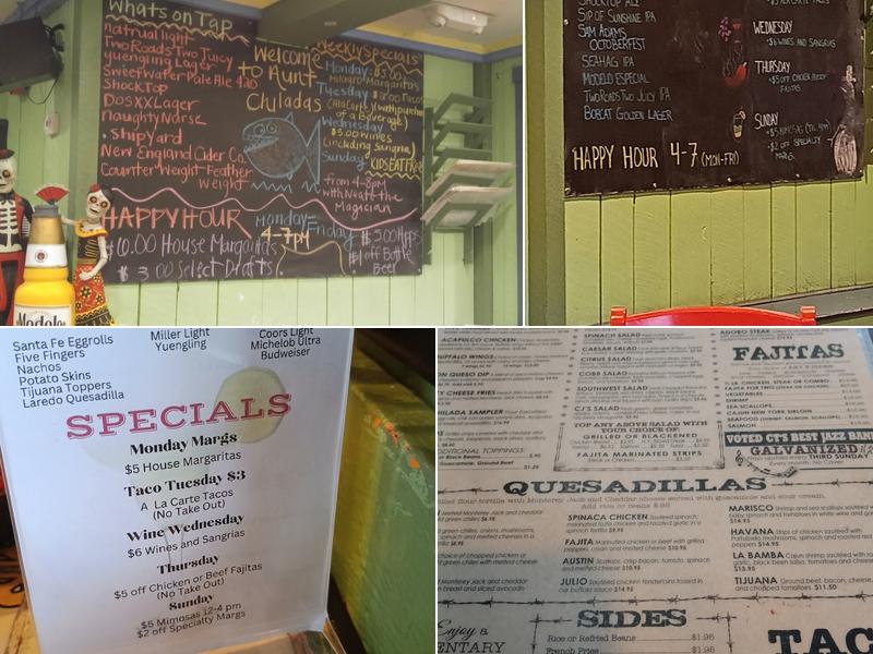 Aunt Chilada's Menu