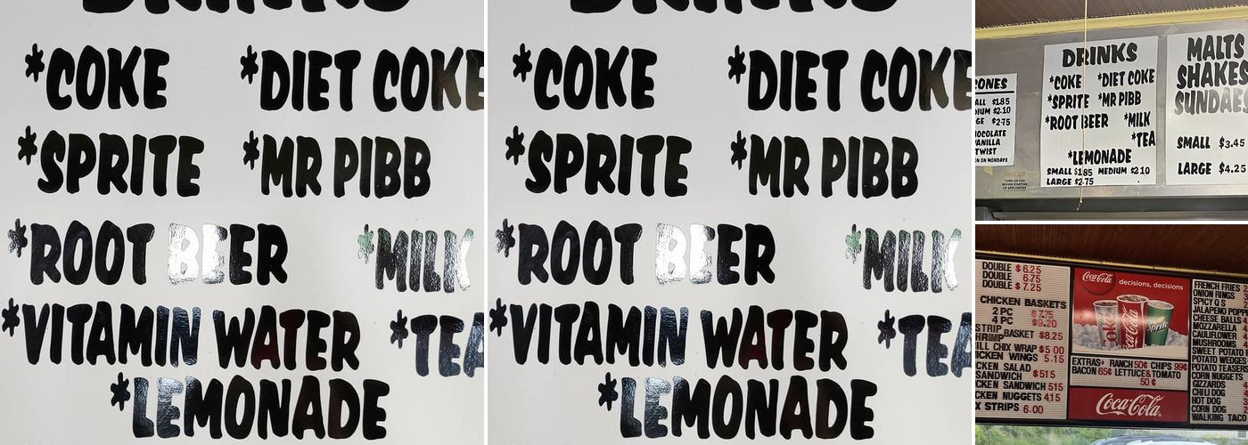 Dew Drop Inn Menu