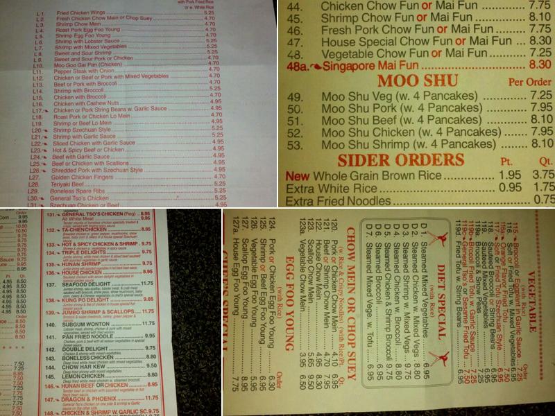 Shing Jet Restaurant Menu