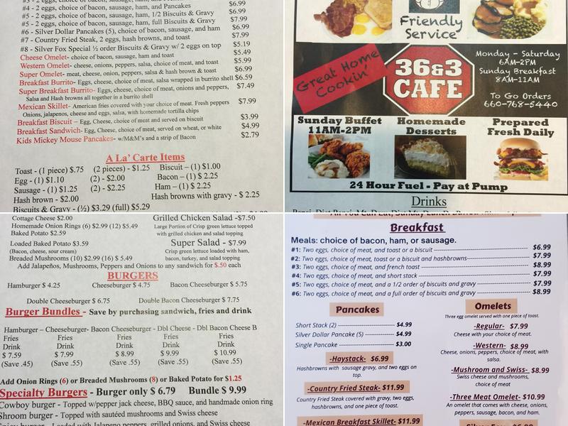 36 & 3 One Stop Menu