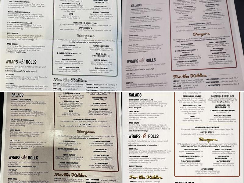 Charlie's Place Eatery Menu