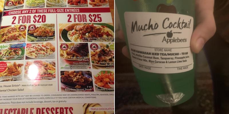 Applebee's Grill + Bar Menu