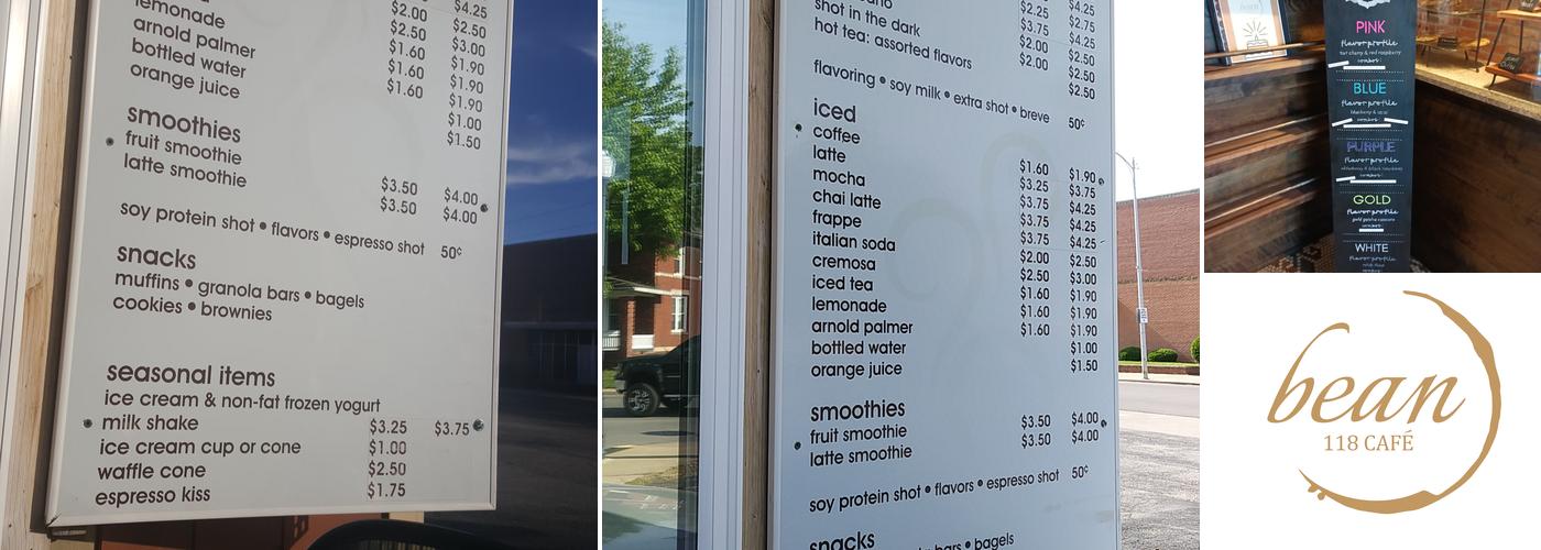 Bean Menu