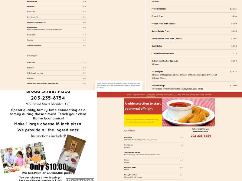 Broad Street Pizza Menu