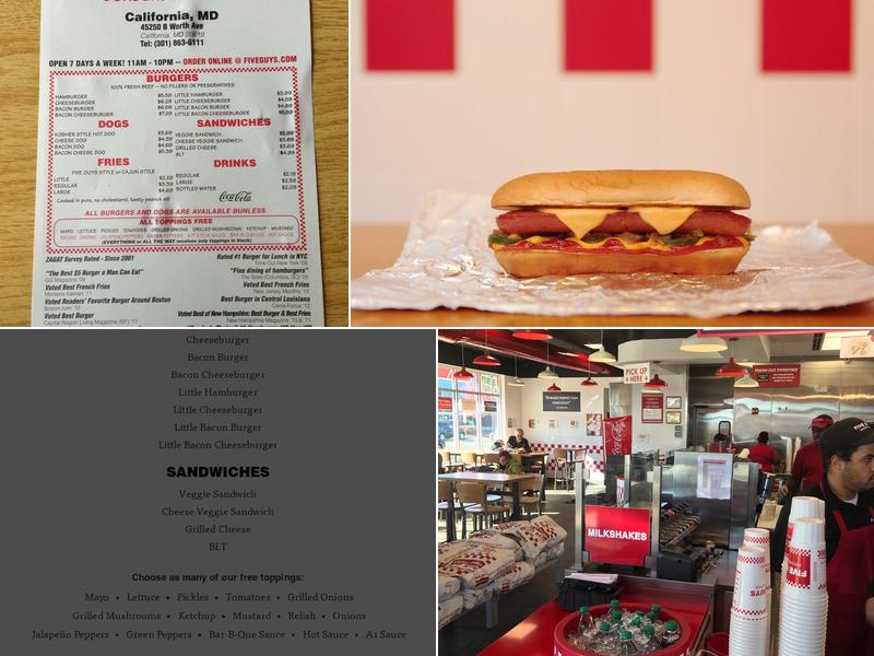 Five Guys Menu
