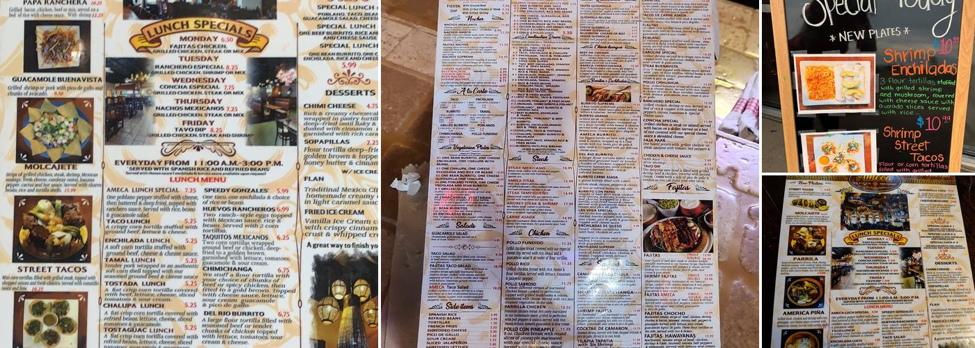 Ameca Menu