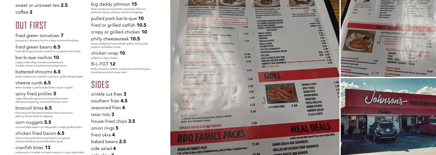 Johnson's Fish House & Diner Menu