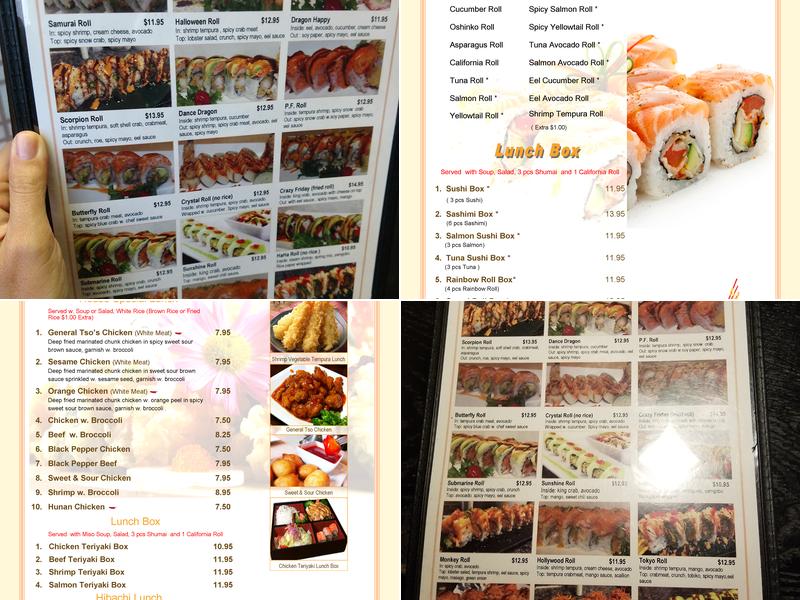 Nagoya Asian Bistro Menu