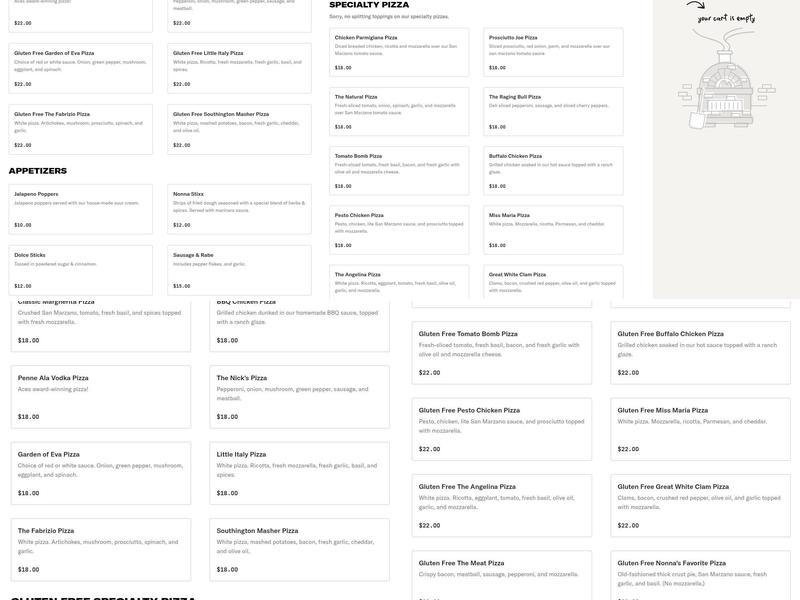 Nonna Pizza Menu