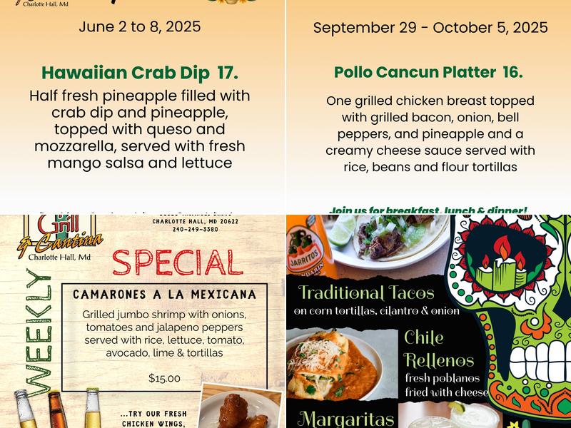 Tequila Grill & Cantina Menu