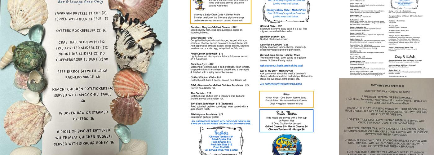 Clarke's Landing Restaurant Menu