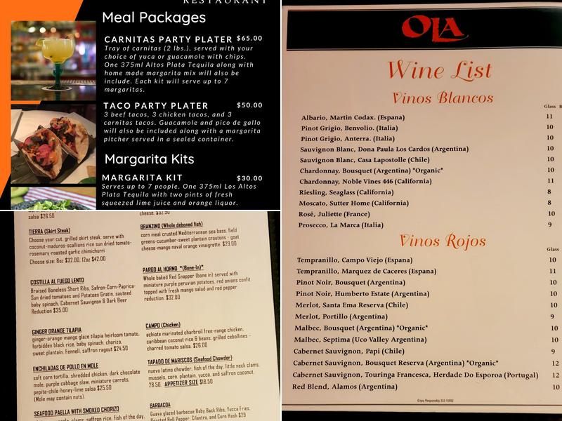 Ola Menu