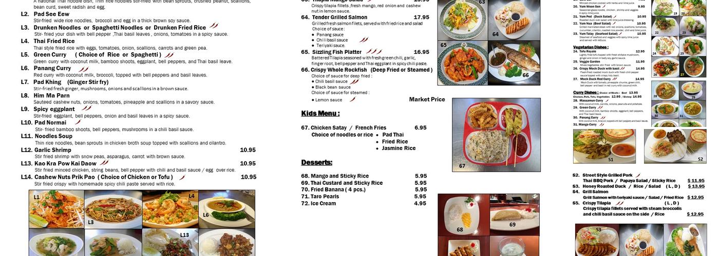 Thai Inter Restaurants Menu