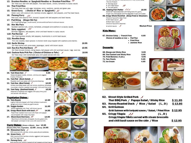 Thai Inter Restaurants Menu
