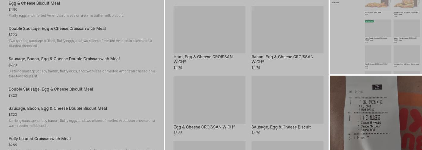 Burger King Menu