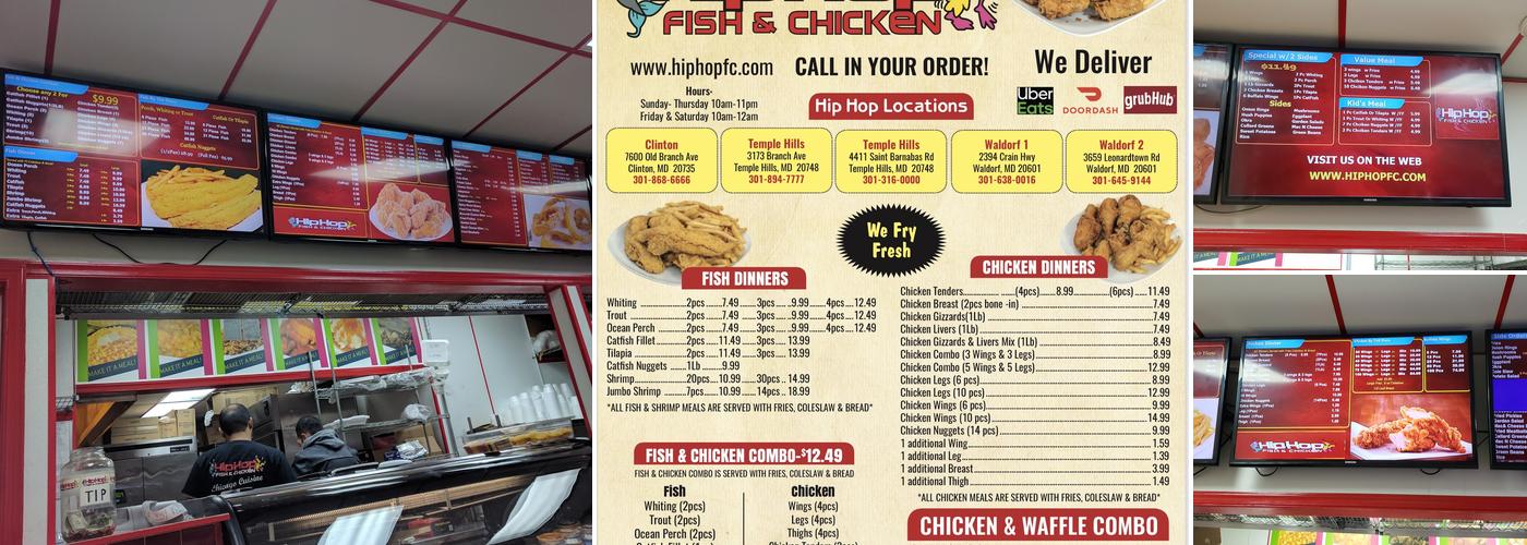 Hip Hop Fish & Chicken + KabobBQ Menu