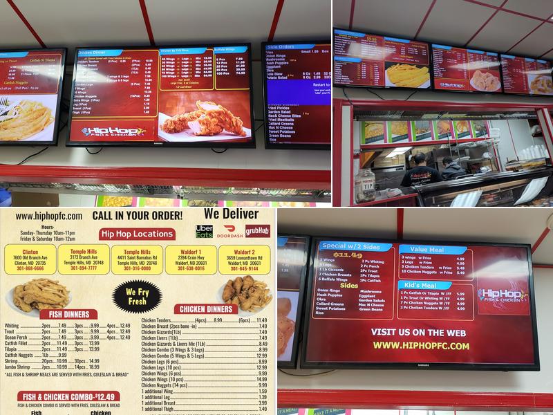 Hip Hop Fish & Chicken + KabobBQ Menu