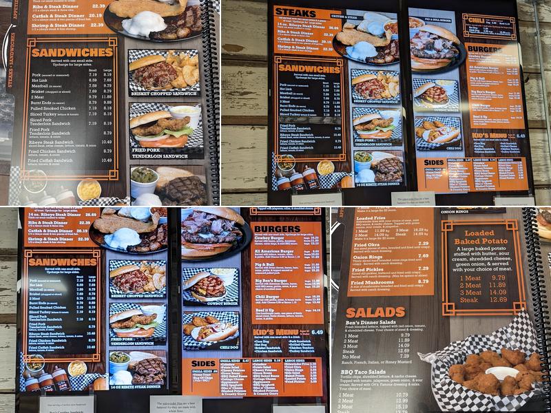 Big Ben's BBQ Station Menu