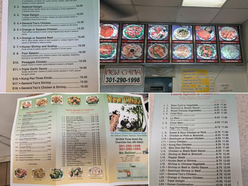 New China Restaurant Menu
