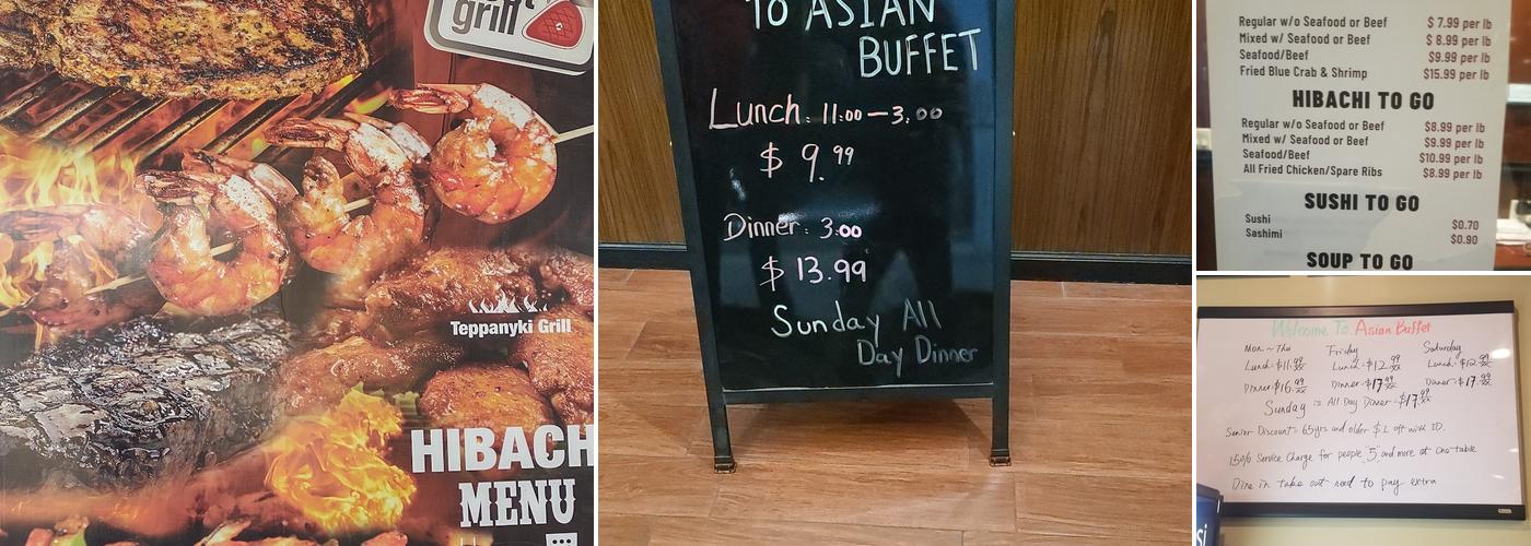 Asian Buffet Menu