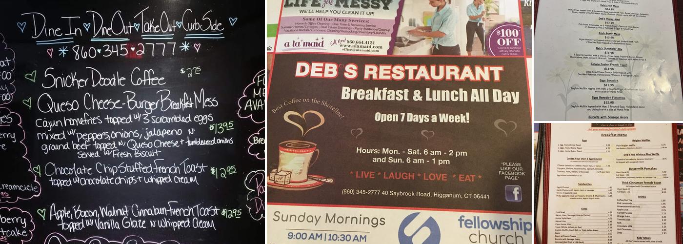 Deb's Restaurant Menu
