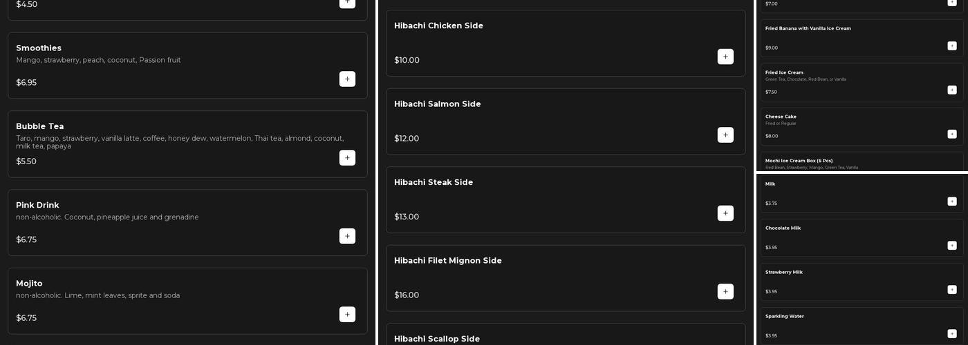 Moonlight Sushi Bar and Grill Menu