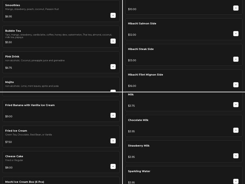 Moonlight Sushi Bar and Grill Menu