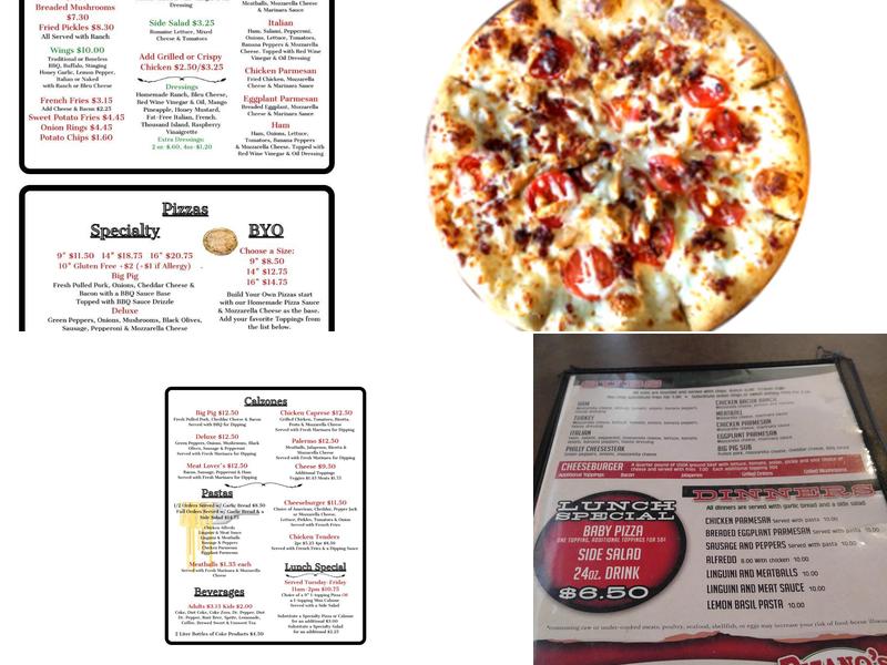 Pizano's Pizza and Sauce Lounge Menu