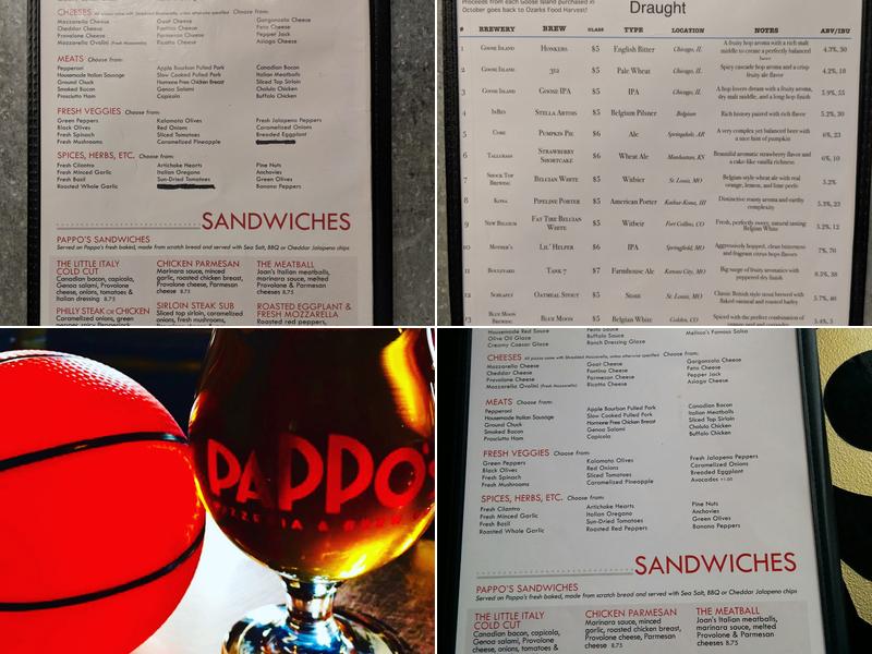 PaPPo's Pizzeria & Pub Downtown Springfield Menu