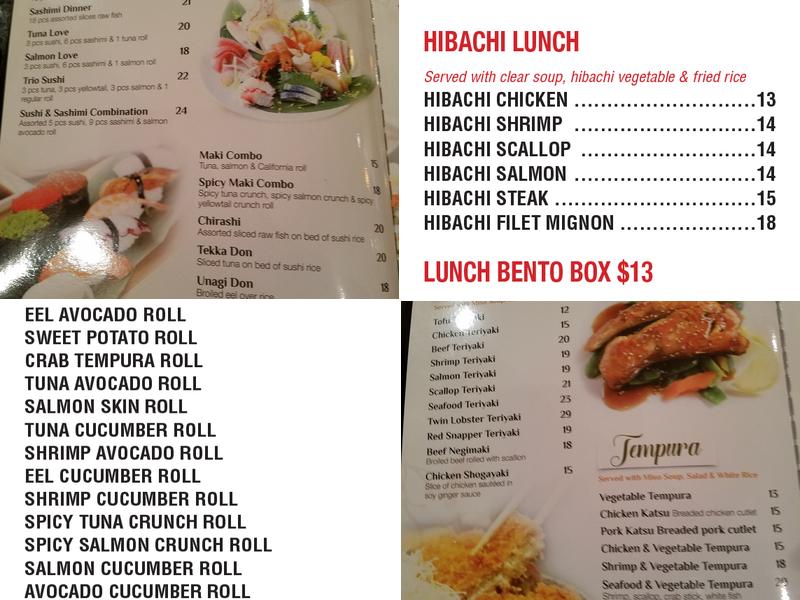 Sakimura Meriden Menu