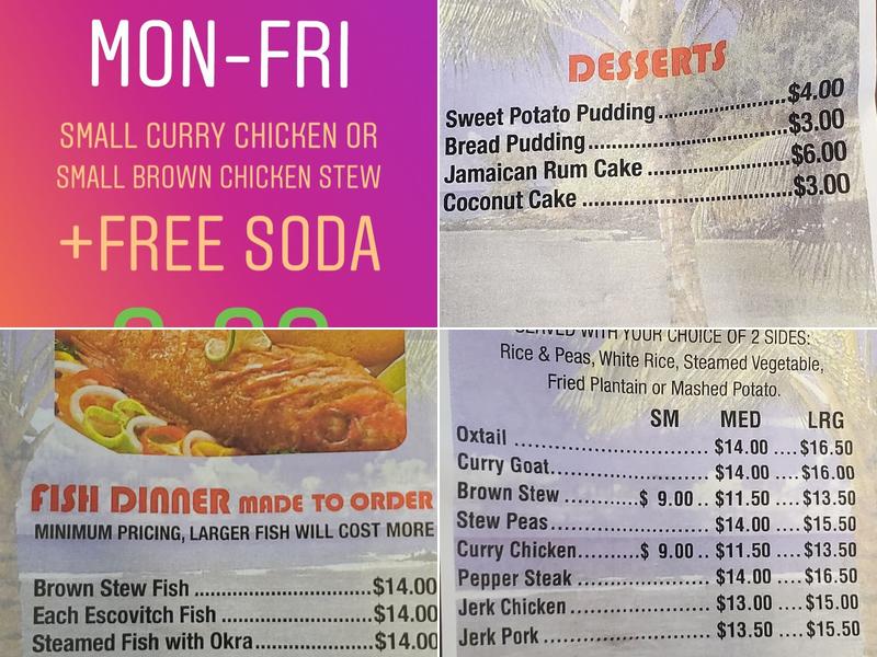 Bentley's little Jamaica cuisine Menu