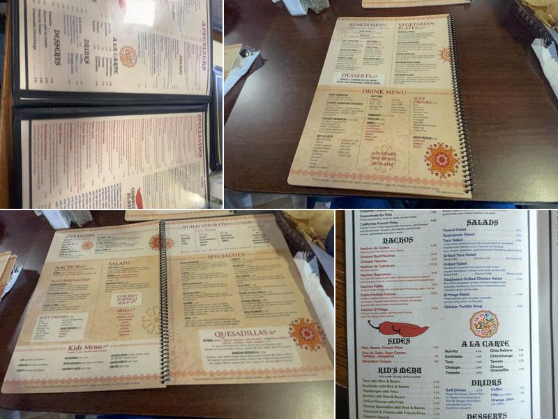 El Maya Menu