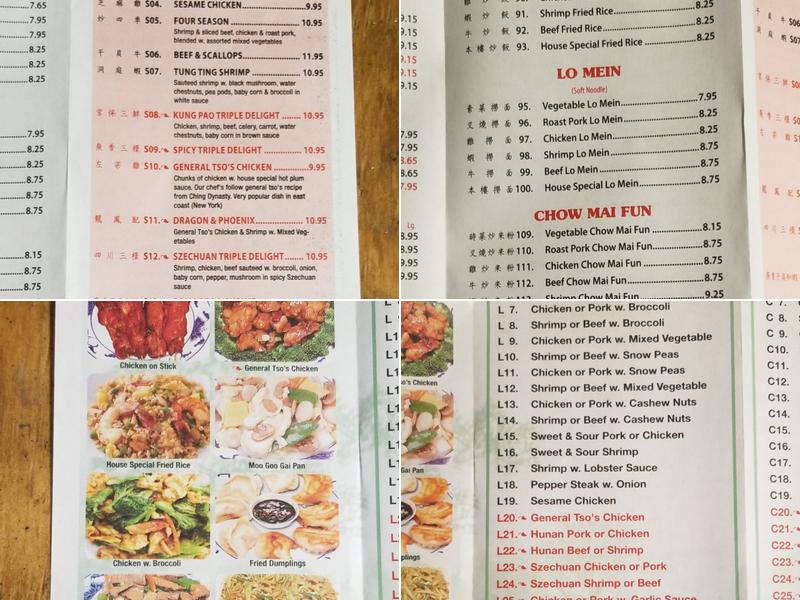 China King Menu